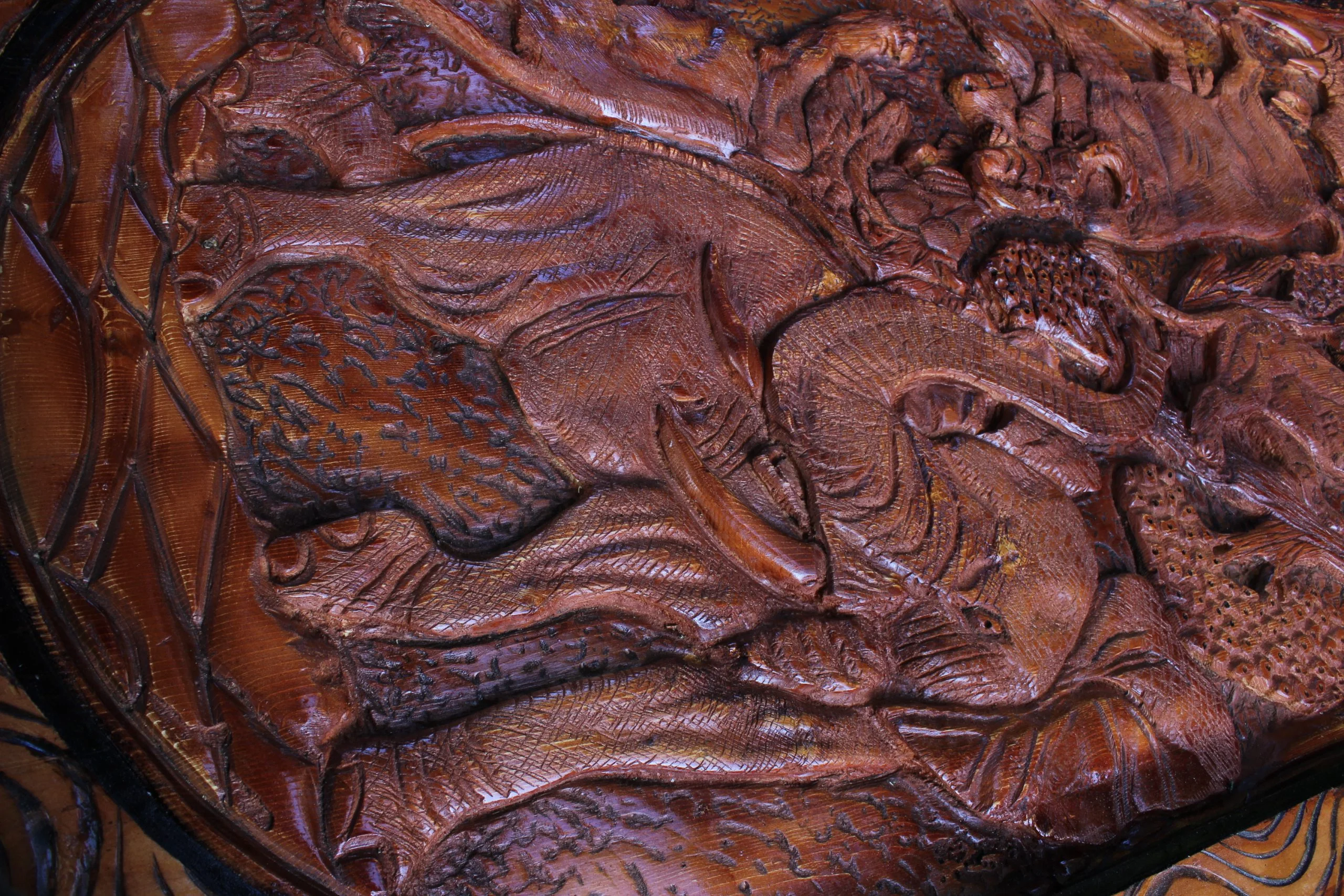 Blog 43 African elephant carved in table by Mukango Wa African Furniture